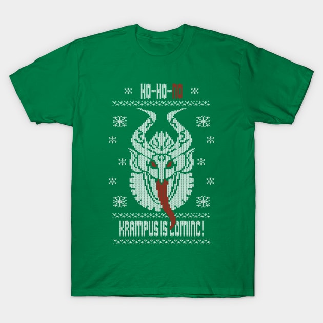 Krampus is Coming to Town! T-Shirt by maclactees